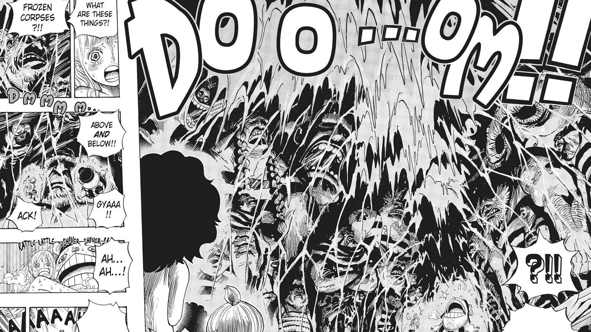 The frozen Giants in Punk Hazard (Image via Shueisha)